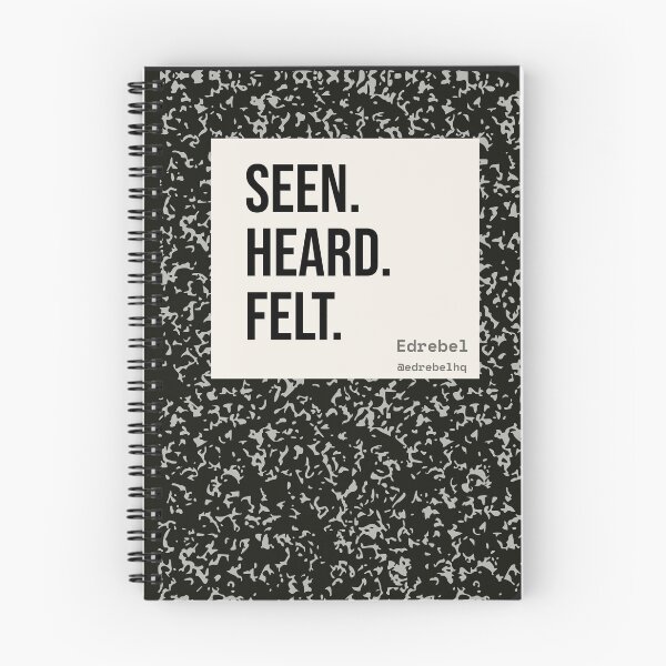 Item preview, Seen. Heard. Felt. — Composition Notebook Teacher T-Shirt | EdRebel™ Tardy Bell Collection designed and sold by EdRebel.