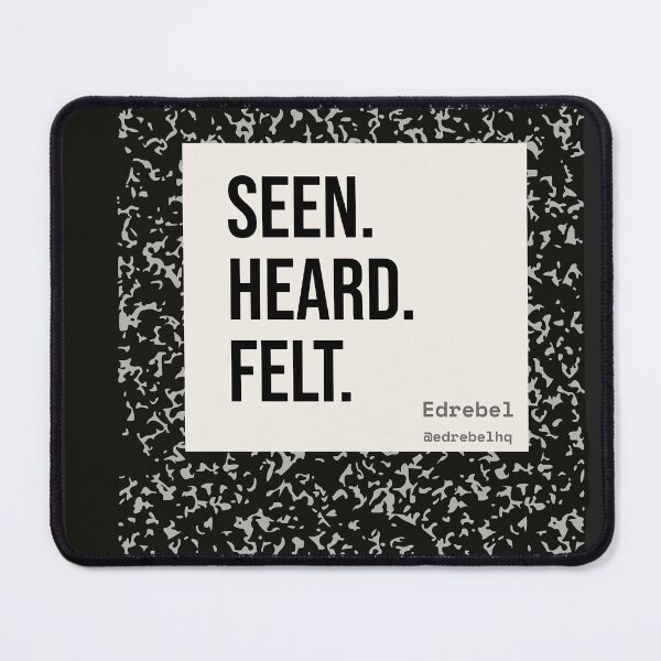 Item preview, Seen. Heard. Felt. — Composition Notebook Teacher T-Shirt | EdRebel™ Tardy Bell Collection designed and sold by EdRebel.