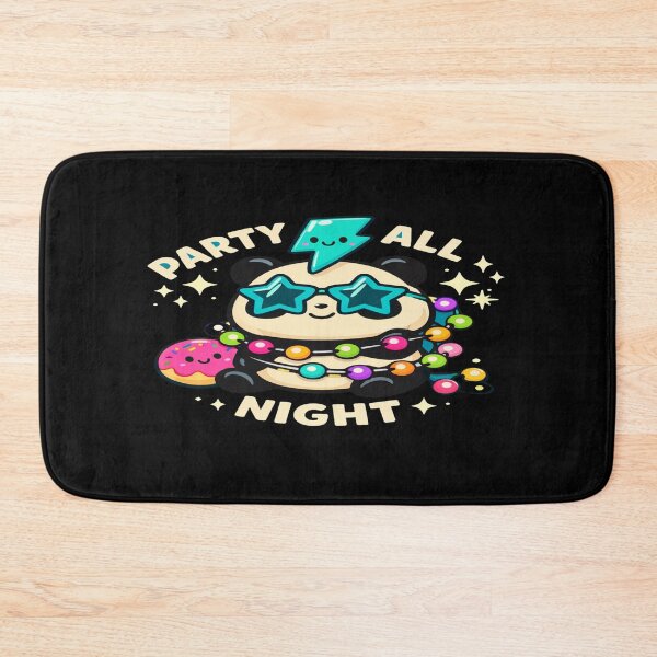 Item preview, Party All Night Panda • Cute Kawaii Party Animal • Fun Donut & Lights Cartoon Design designed and sold by Bright Nest Studio.