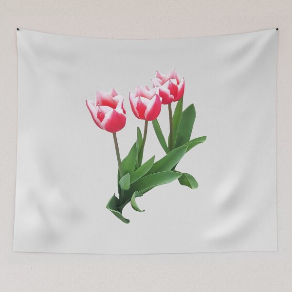 Item preview, Hot Vibrant Red White Kelly Triumph Tulips Shapes Mania designed and sold by Shapes-Mania.