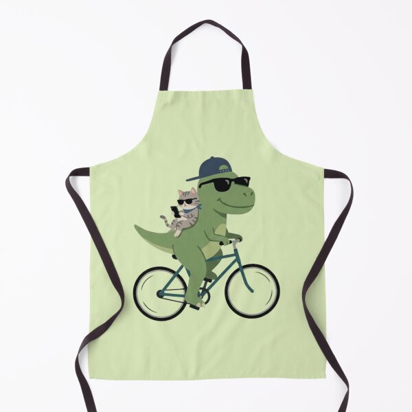 Item preview, Dinosaur & Cat Ride – Whimsical Bike Adventure designed and sold by Dogandesighn.