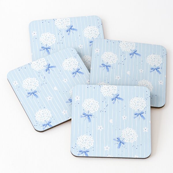 Item preview, Blue Floral Seamless Pattern, Hydrangea Bow Design, Elegant Cottagecore Fabric Print, Soft Feminine Wallpaper, Spring Summer Repeat Pattern designed and sold by FRH Design ⭐⭐⭐⭐⭐.