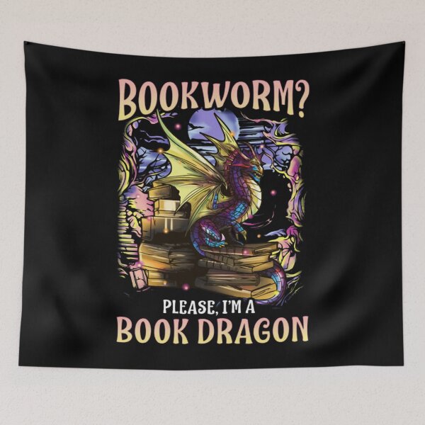 Item preview, Bookworm Please I'm A Book Dragon Quotes  designed and sold by RajiGodwin.