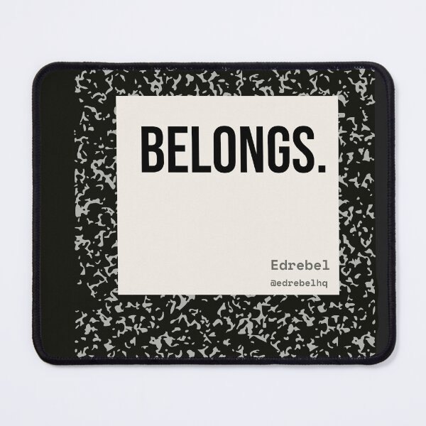 Item preview, Belongs. — Composition Notebook Teacher T-Shirt | EdRebel™ Tardy Bell Collection designed and sold by EdRebel.