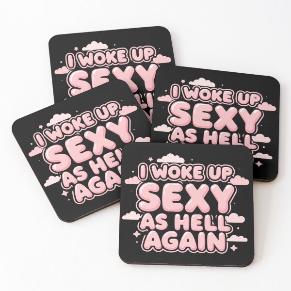 Item preview, I Woke Up Sexy As Hell Again Cute Bubble Typography designed and sold by PROPera-design.