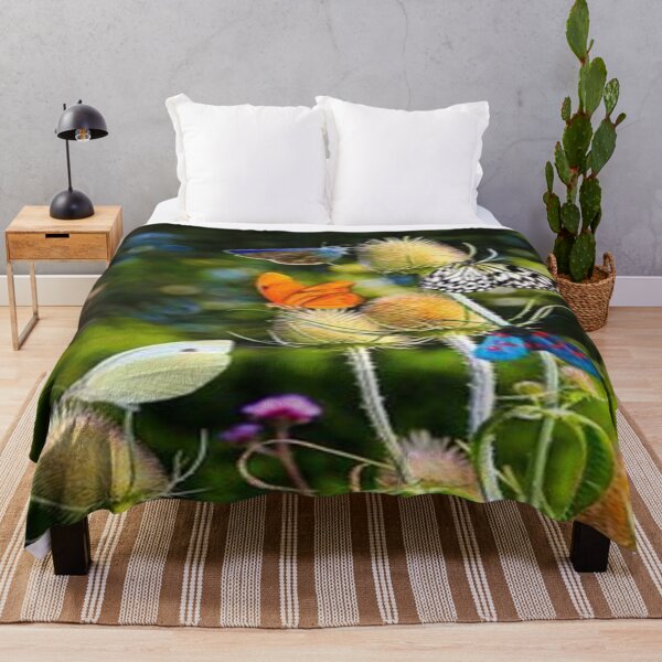 Item preview, Colorful butterflies on thistles – Nature Beauty in vivid detail designed and sold by FotoworldEdel.