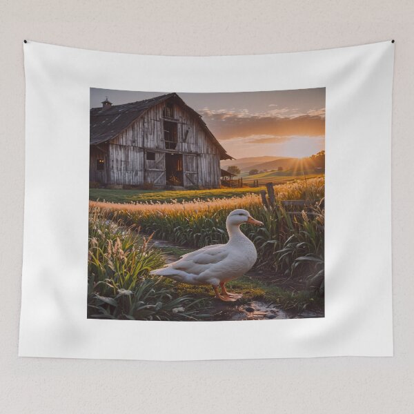 Item preview, Duck on the Farm at Golden Hour designed and sold by BeautifulVirtues.