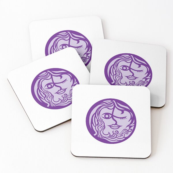 Item preview, Abstract Woman Line Art – Kiss of the Ocean Black Purple 9 designed and sold by Angela Abstract Art .