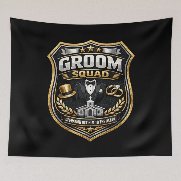 Item preview, Stag Party Shirt Police Badge: Groom Squad Design designed and sold by Pineapple-Tree.