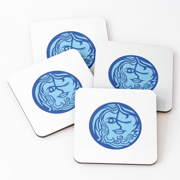 Item preview, Abstract Woman Line Art – Kiss of the Ocean Black Blue 8 designed and sold by Angela Abstract Art .