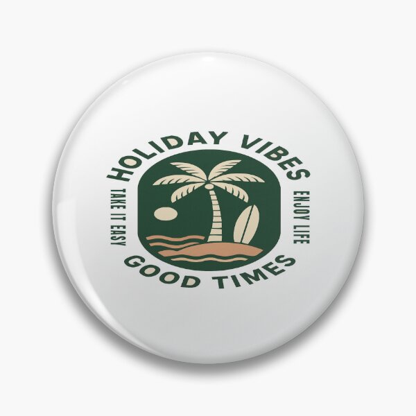 Item preview, Holiday Vibes Retro Beach Graphic • Palm Tree Surfboard Art • Relax & Enjoy Life Design designed and sold by Bright Nest Studio.