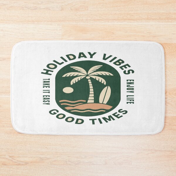 Item preview, Holiday Vibes Retro Beach Graphic • Palm Tree Surfboard Art • Relax & Enjoy Life Design designed and sold by Bright Nest Studio.
