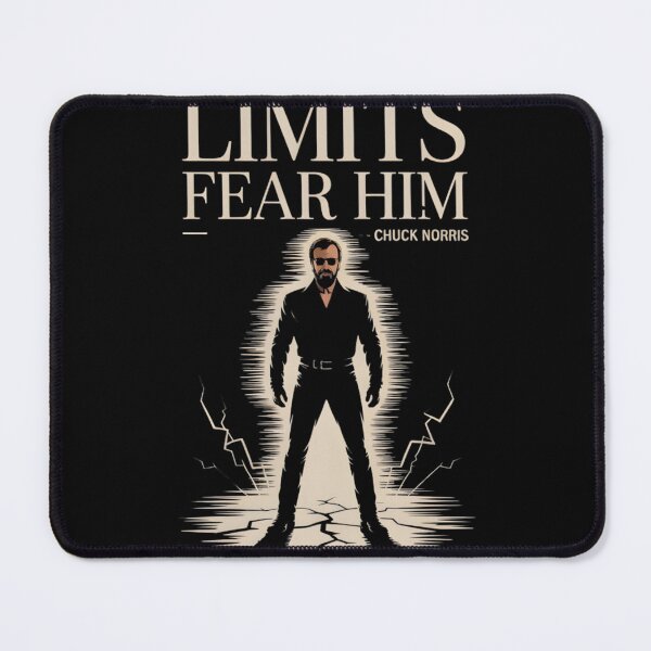 Item preview, Limits Fear Him – Chuck Norris Meme designed and sold by Orbit Ink.