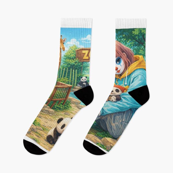 Item preview, Whimsical Zoo Day with Lou – Cartoon Animal Friends designed and sold by LuxuryApparels.