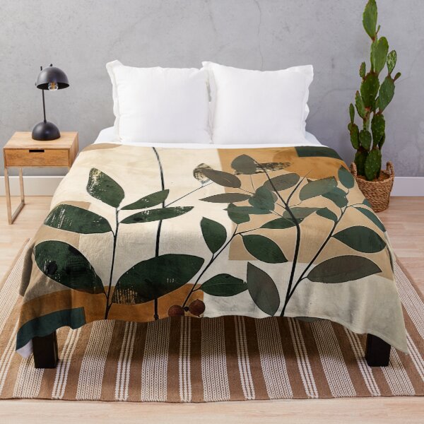 Item preview, Botanical forms – Modern leaves with geometric design designed and sold by CosmicGlyph.