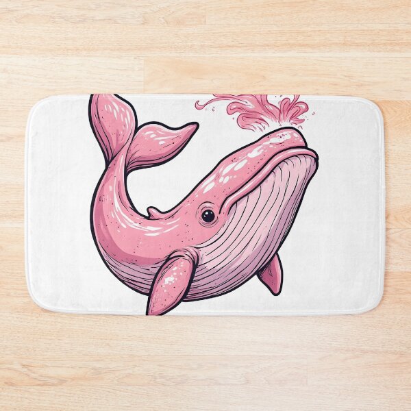 Artikelvorschau, Niedliches rosa Wal-Splash-Cartoon-Kawaii-Ozean-Tierdesign entworfen und verkauft von Karolina’s Cozy Creations.