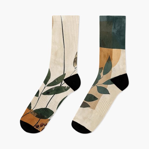 Item preview, Botanical forms – Modern leaves with geometric design designed and sold by CosmicGlyph.