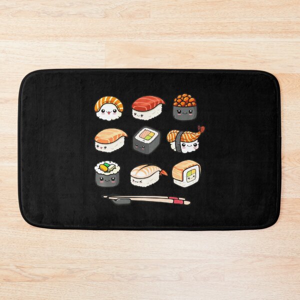 Item preview, Kawaii Sushi Set Cute Japanese Food Illustration designed and sold by titanlevi.