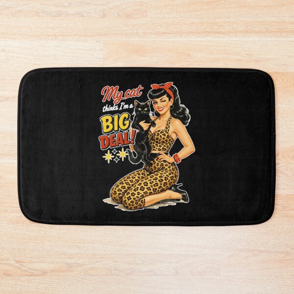 Item preview, Rockabella & Cat: My cat thinks I'm a big deal designed and sold by Pineapple-Tree.