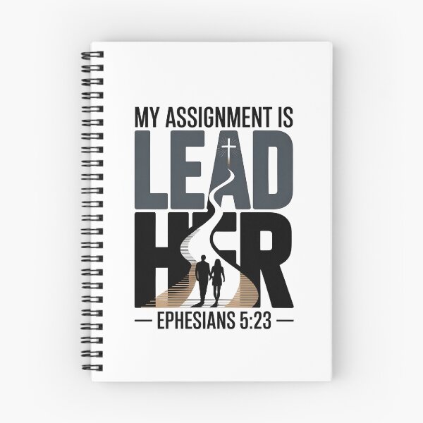 Item preview, My Assignment Lead Her – Ephesians 5:23 Christian Husband Leadership Bible Verse Quote designed and sold by Lina Caro.