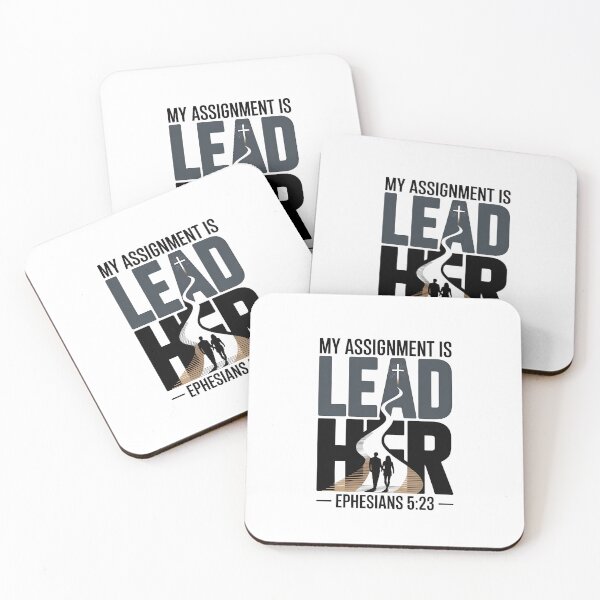 Item preview, My Assignment Lead Her – Ephesians 5:23 Christian Husband Leadership Bible Verse Quote designed and sold by Lina Caro.