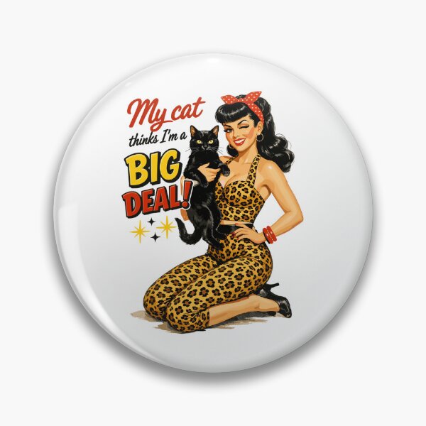 Item preview, Rockabella & Cat: My cat thinks I'm a big deal designed and sold by Pineapple-Tree.