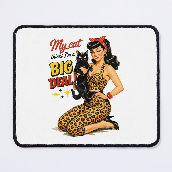 Item preview, Rockabella & Cat: My cat thinks I'm a big deal designed and sold by Pineapple-Tree.