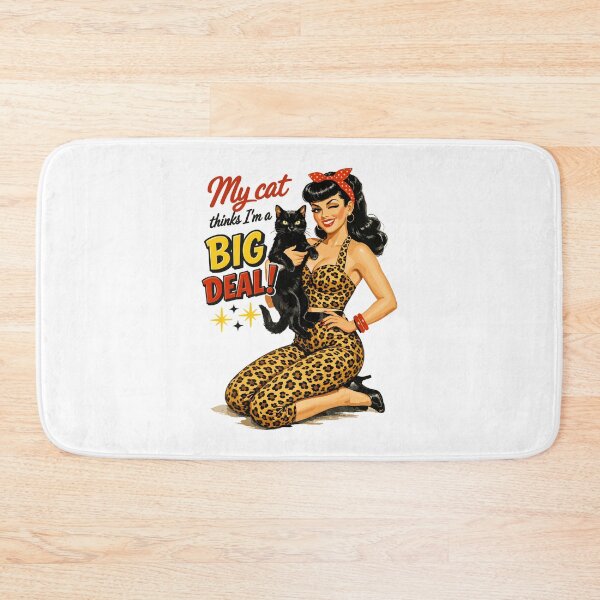 Item preview, Rockabella & Cat: My cat thinks I'm a big deal designed and sold by Pineapple-Tree.