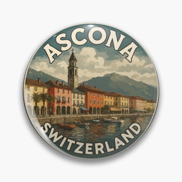 Artikelvorschau, Ascona Schweiz Vintage-Reise entworfen und verkauft von TomFrontierArt.