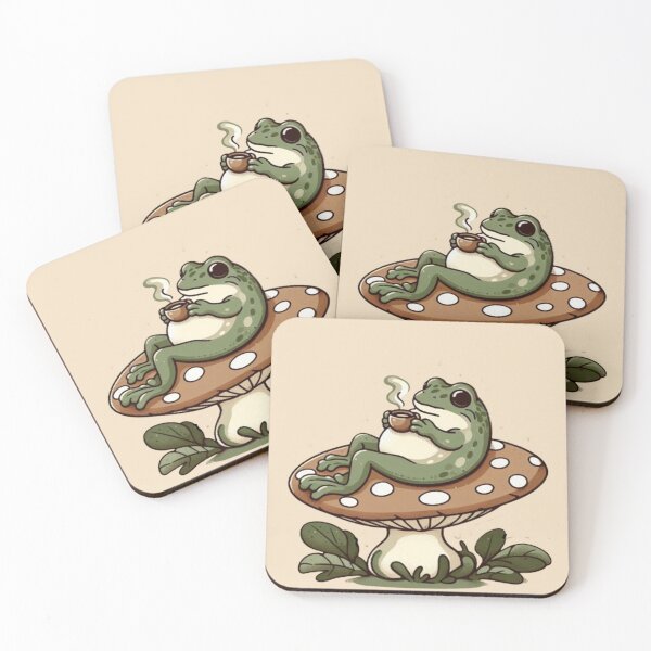 Item preview, Chill Frog on Mushroom – Whimsical Relax Design designed and sold by Dogandesighn.