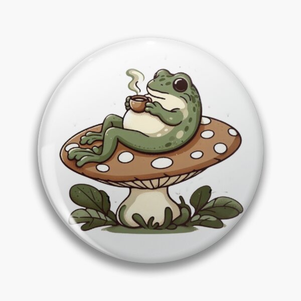 Item preview, Chill Frog on Mushroom – Whimsical Relax Design designed and sold by Dogandesighn.