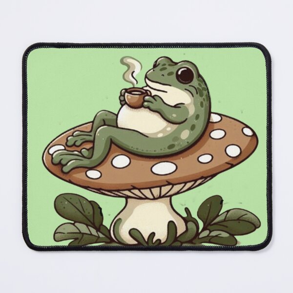 Item preview, Chill Frog on Mushroom – Whimsical Relax Design designed and sold by Dogandesighn.
