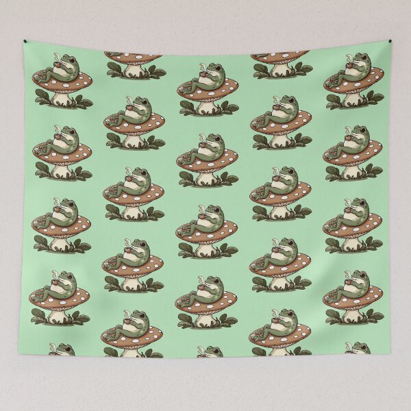 Item preview, Chill Frog on Mushroom – Whimsical Relax Design designed and sold by Dogandesighn.