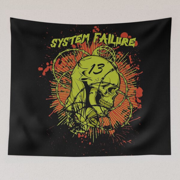 Item preview, System Failure - Toxic Barbed Wire Skull Punk Streetwear designed and sold by snapifyprints.