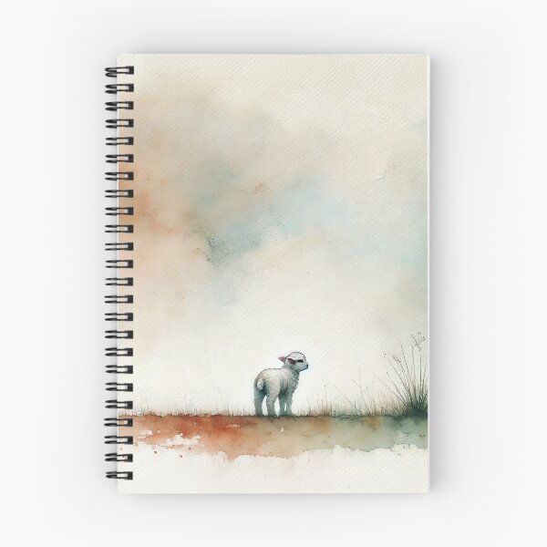Item preview, Lost Sheep Parable Art – Minimalist Christian Lamb Print, Good Shepherd Bible Decor designed and sold by FaithArtCrea.
