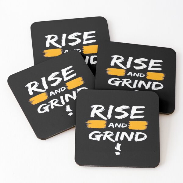 Item preview, Rise and Grind Motivational Graphic • Bold Brushstroke Typography • Hustle Mindset Design designed and sold by Bright Nest Studio.