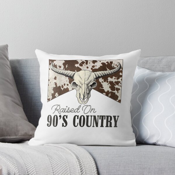 Item preview, Raised On 90s Country Western Bull Skull Music Lover designed and sold by RDGNR.