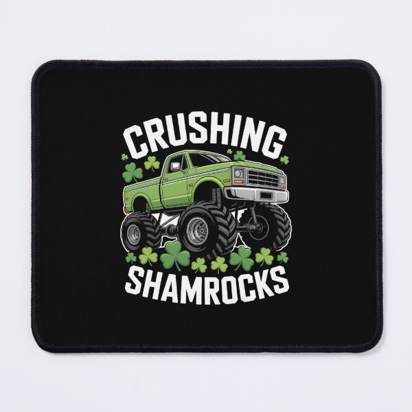 Item preview, St Patrick's Day Monster Truck crushing Shamrocks designed and sold by Formatage.