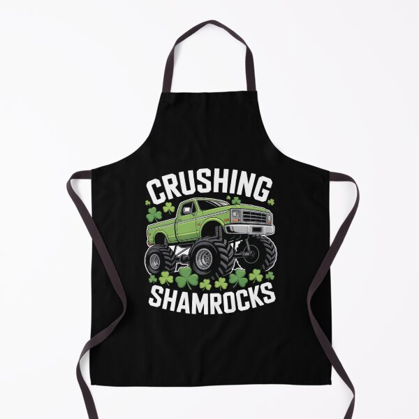 Item preview, St Patrick's Day Monster Truck crushing Shamrocks designed and sold by Formatage.