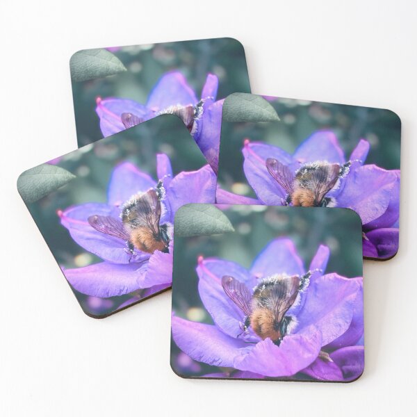 Item preview, Bumblebee on Purple Flower – Vibrant Nature Macro designed and sold by Sarah – Fine Art & Photography.