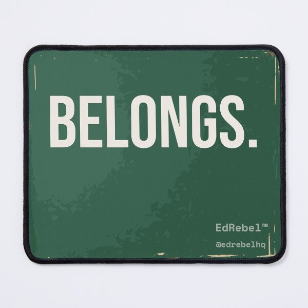 Item preview, Belongs. — Chalkboard Teacher T-Shirt | EdRebel™ Tardy Bell Collection designed and sold by EdRebel.