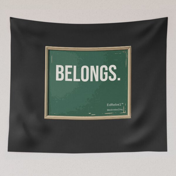 Item preview, Belongs. — Chalkboard Teacher T-Shirt | EdRebel™ Tardy Bell Collection designed and sold by EdRebel.