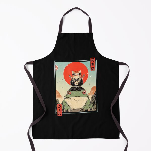 Item preview, Samurai Cat Riding Frog Japanese Style designed and sold by titanlevi.