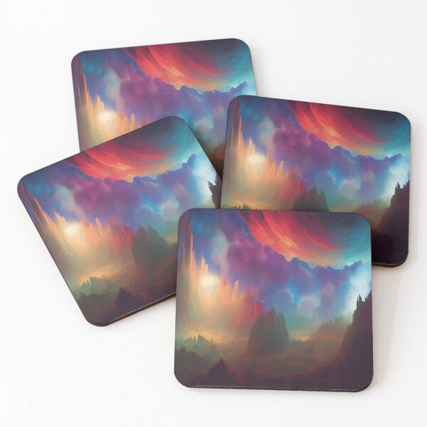 Item preview, Surreal fantasy landscape in vibrant colors – Dreamworld of Light and Stone designed and sold by FotoworldEdel.