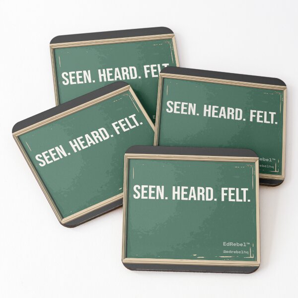Item preview, Seen. Heard. Felt. — Chalkboard Teacher T-Shirt | EdRebel™ Tardy Bell Collection designed and sold by EdRebel.