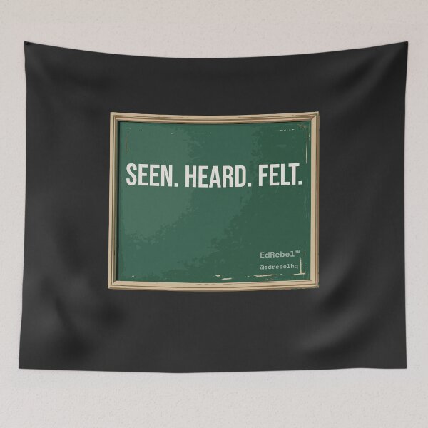 Item preview, Seen. Heard. Felt. — Chalkboard Teacher T-Shirt | EdRebel™ Tardy Bell Collection designed and sold by EdRebel.