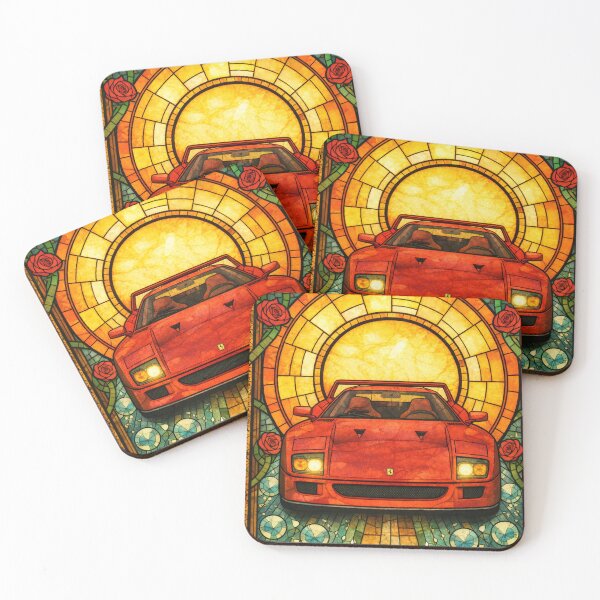 Item preview, Ferrari F40 Stained Glass designed and sold by aliigal.