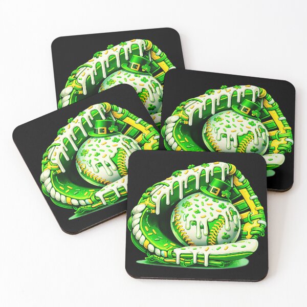 Item preview, Shamrock Drip Baseball Glove Funny St Patrick’s Day  designed and sold by miaa-artistshop.