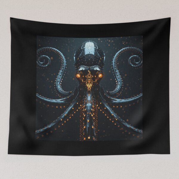 Item preview, Obsidian Kraken - Golden Deep Sea designed and sold by THEARTCURATİON .