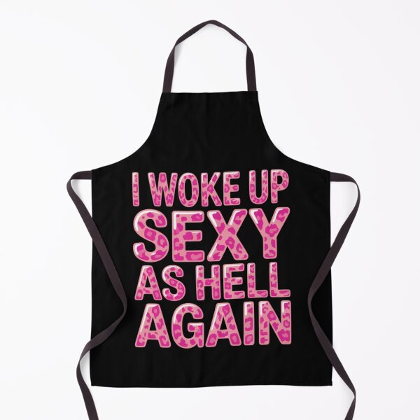 Item preview, I Woke Up Sexy As Hell Again Pink Leopard Typography designed and sold by PROPera-design.